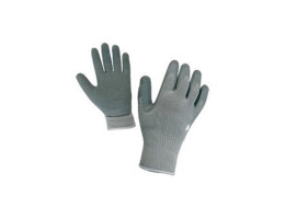 Ръкавици сиво трико / сив латекс TS-RU002