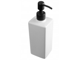 Порцеланов дозатор за сапун, за плот, с помпа черен мат