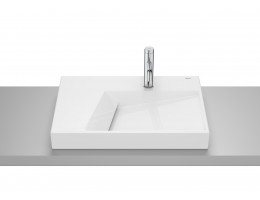 Умивалник за монтаж върху плот с отвор за смесител Horizon-G, 600 x 420 x 80mm, white